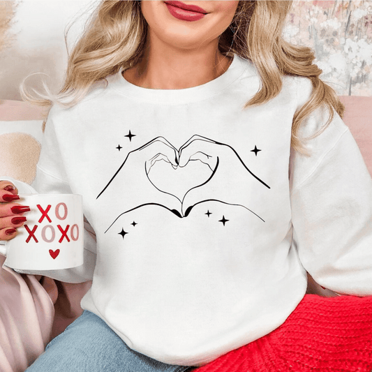 Taylor Swift Heart Hands Lover-Inspired Sweatshirt - Shoptown Boutique
