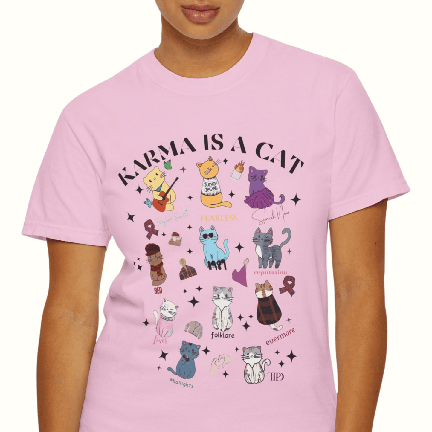 Taylor Swift Karma is a Cat Swiftie Shirt - Shoptown Boutique