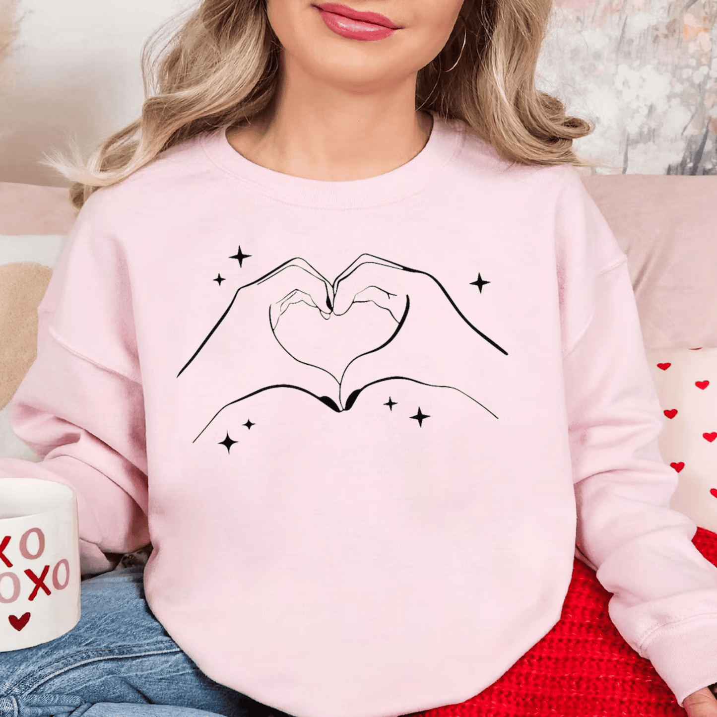 Taylor Swift Heart Hands Lover-Inspired Sweatshirt - Shoptown Boutique