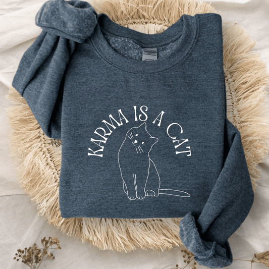 Taylor Swift Karma is a Cat Sweatshirt - Shoptown Boutique