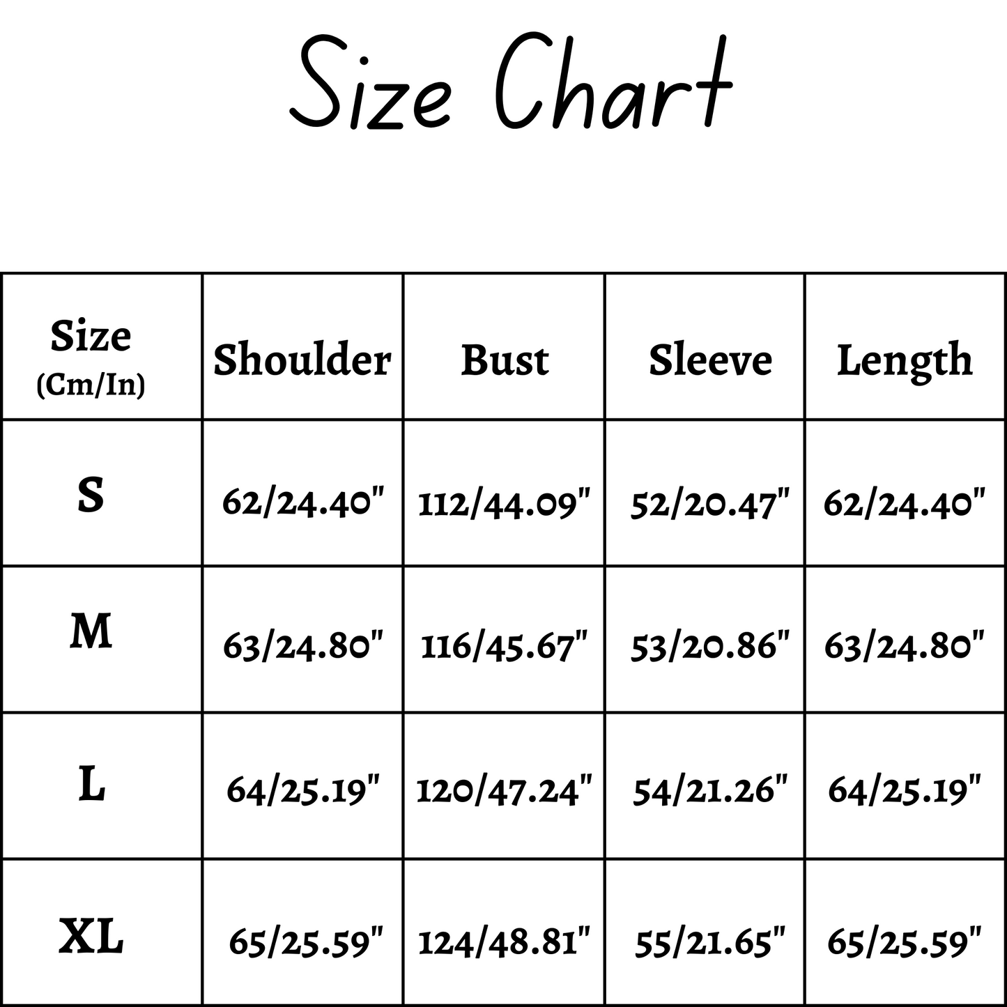 Size chart taylor swift 1989 cardigan