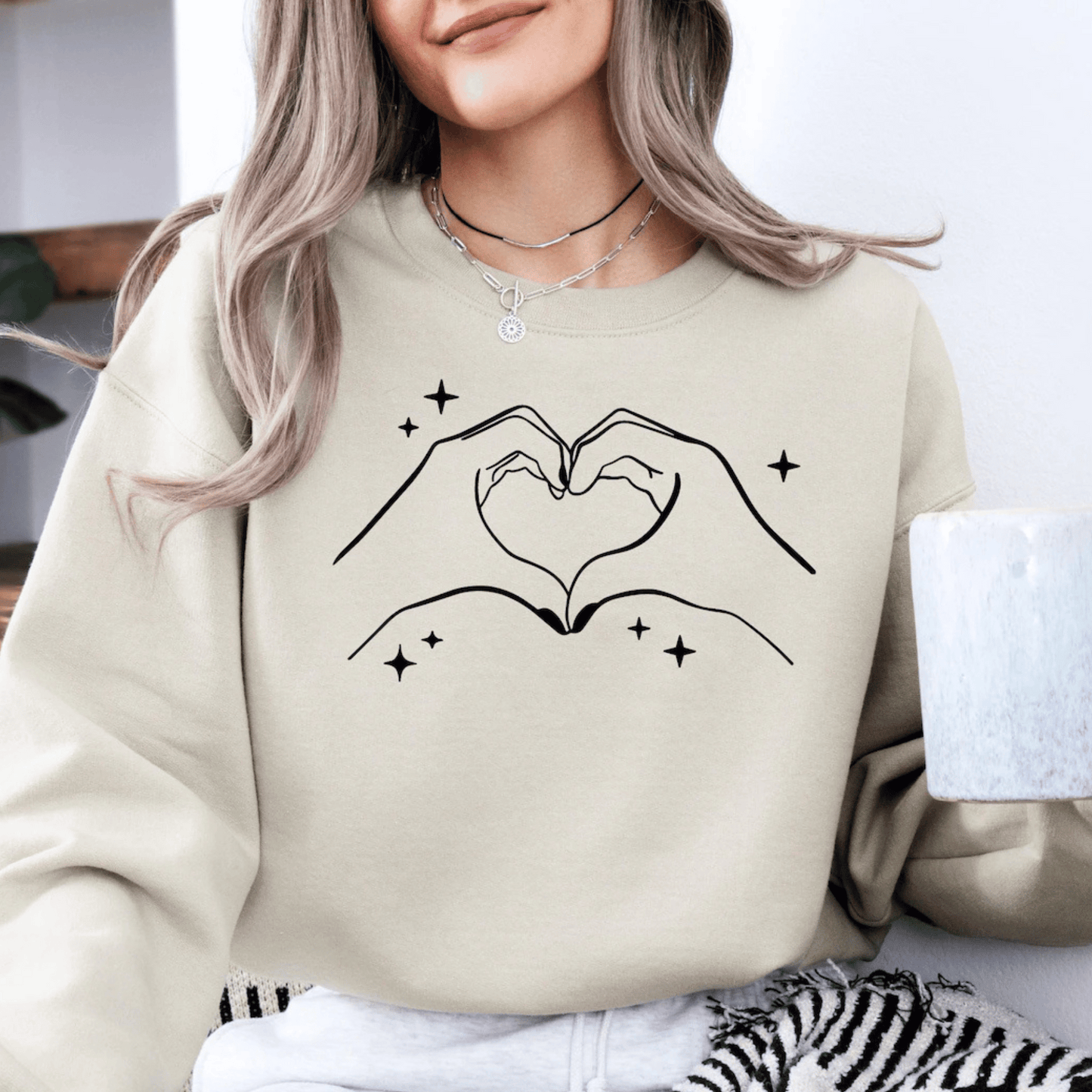 Taylor Swift Heart Hands Lover-Inspired Sweatshirt - Shoptown Boutique