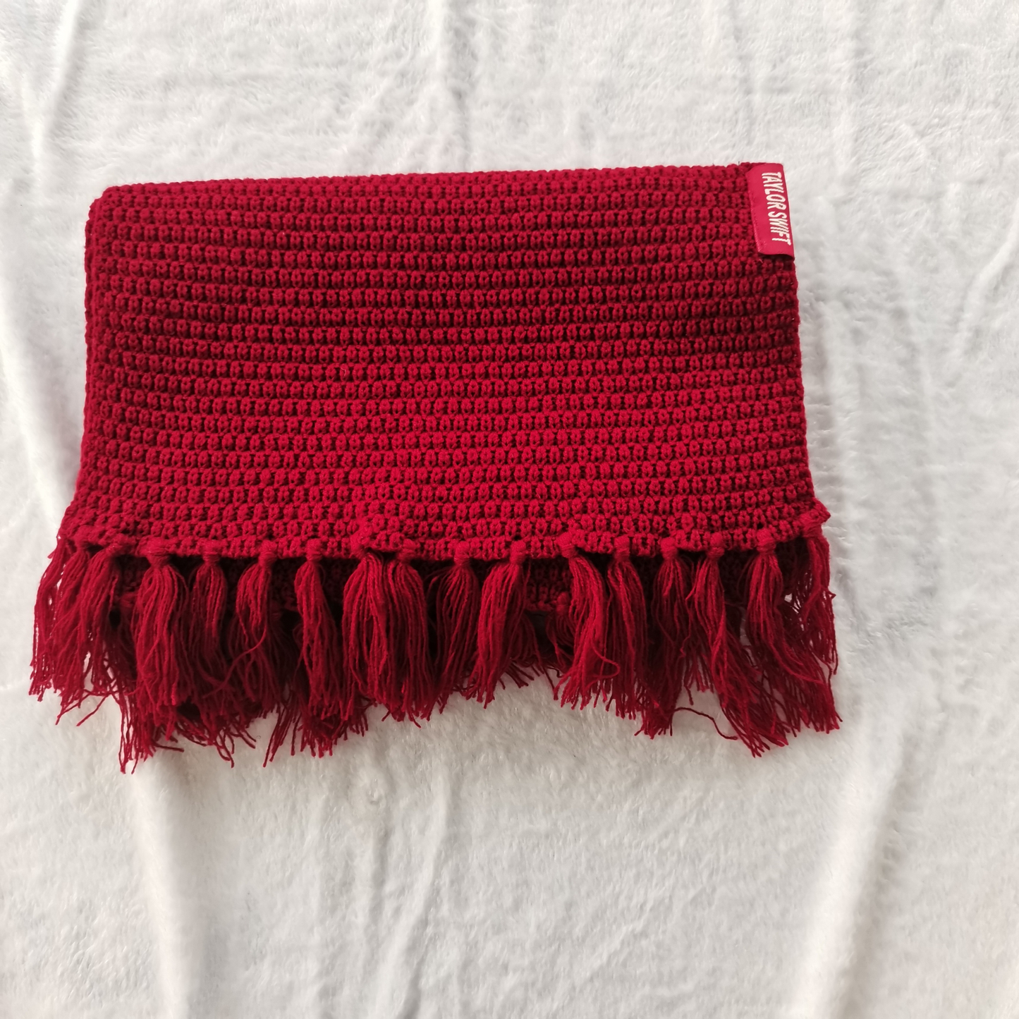 Taylor Swift All Too Well Red Scarf, Embroidered Taylor Red Scarf - Shoptown Boutique