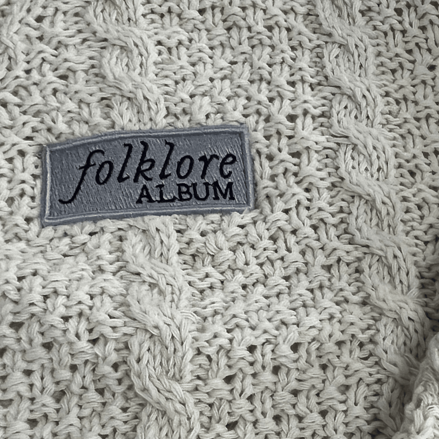 Folklore Cardigan with Folklore Album Patch - Shoptown Boutique