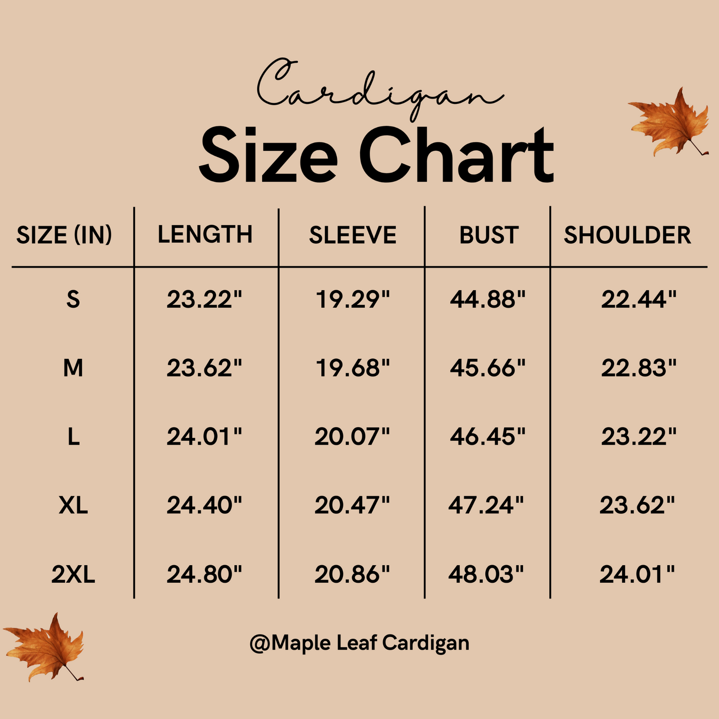 Taylor Swift All Too Well Maple Leaf Autumn Cardigan - Shoptown Boutique