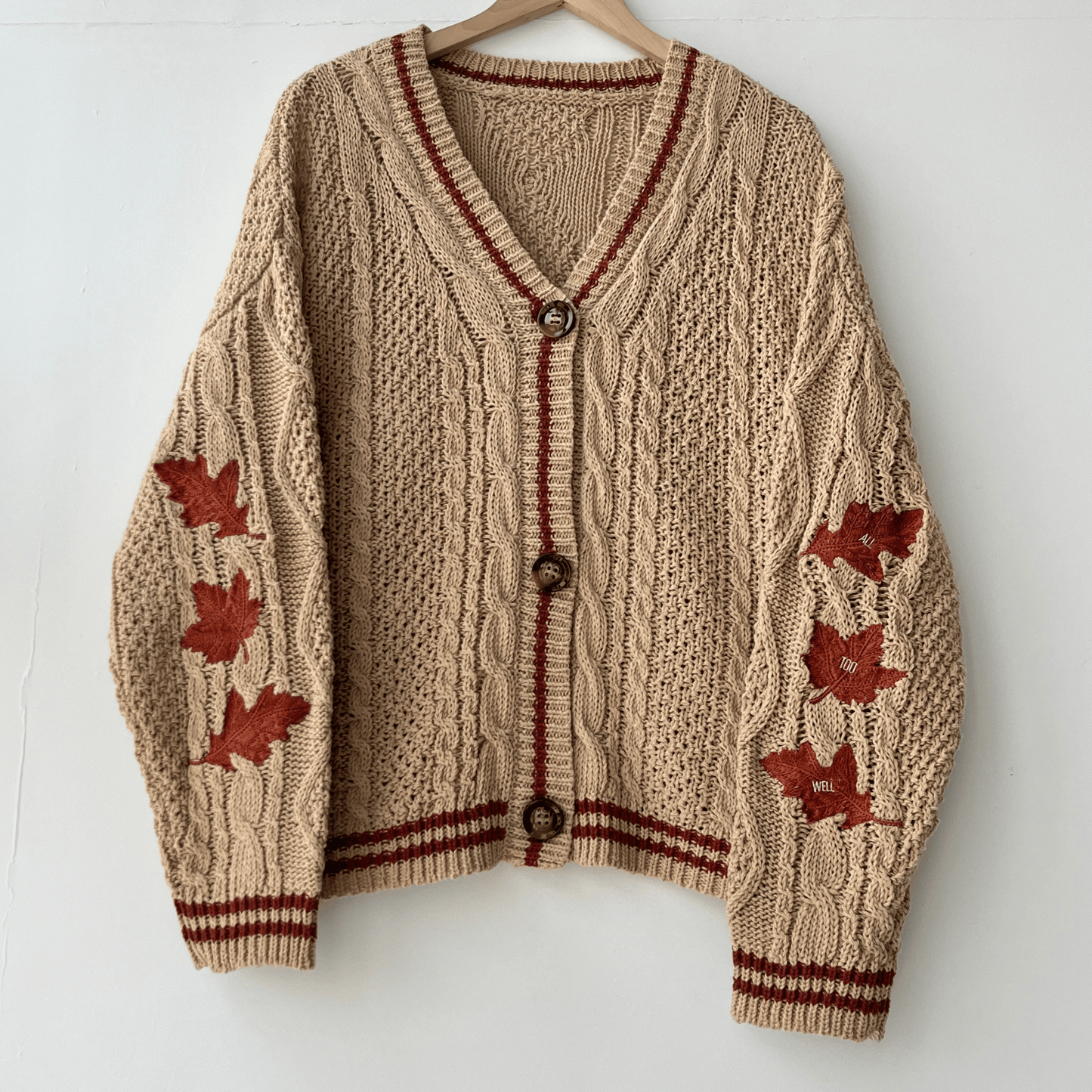 Taylor Swift All Too Well Maple Leaf Autumn Cardigan - Shoptown Boutique