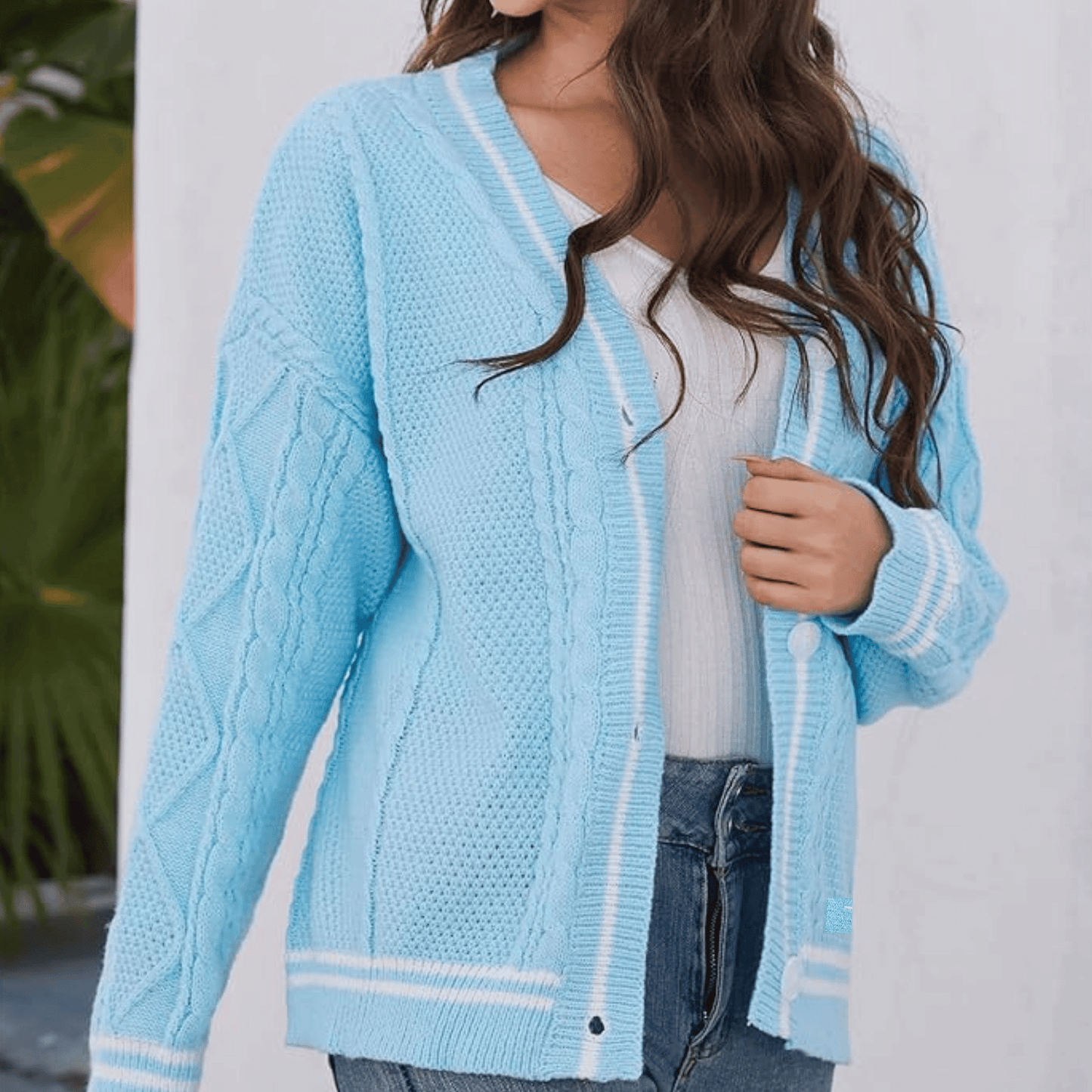 Taylor Swift 1989 Cardigan Taylors Version, Light Blue Cardigan Sweater - Shoptown Boutique