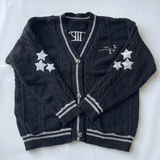 Taylor Swift Anthology Tortured Poets Department Cardigan - TTPD Black Sweater - Shoptown Boutique