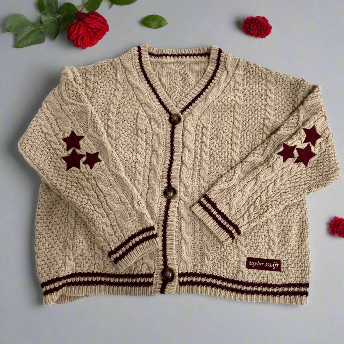 Taylor Swift Red Taylors Version Cardigan - Eras Tour Sweater - Shoptown Boutique