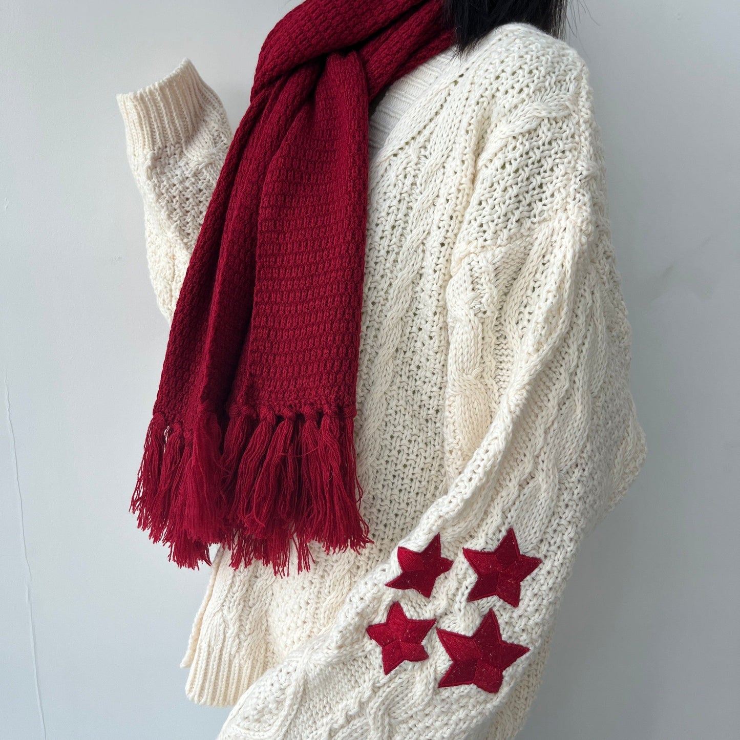 Taylor Swift Red Cardigan Taylors Version Sweater With All Too Well Scarf - Shoptown Boutique