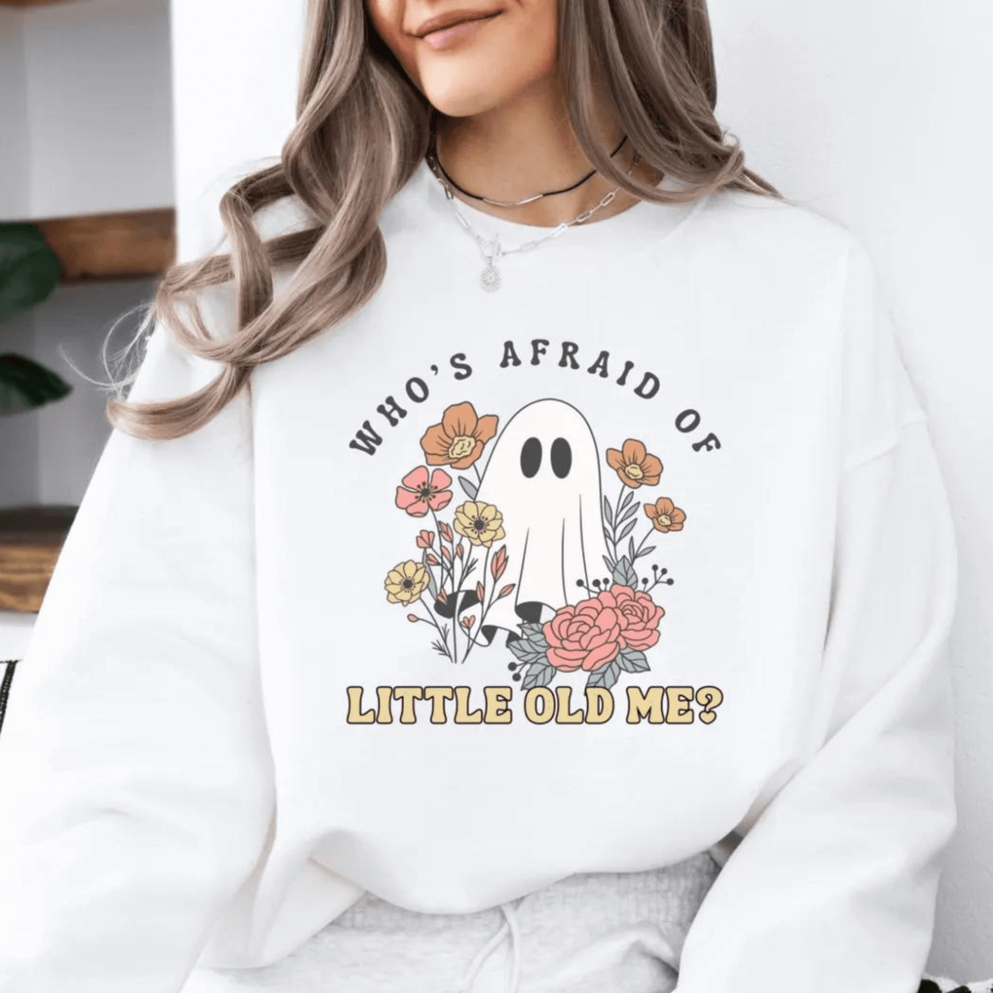 Taylor Swift Who's Afraid of Little Old Me Sweatshirt - Ghost Halloween Sweatshirt - Shoptown Boutique