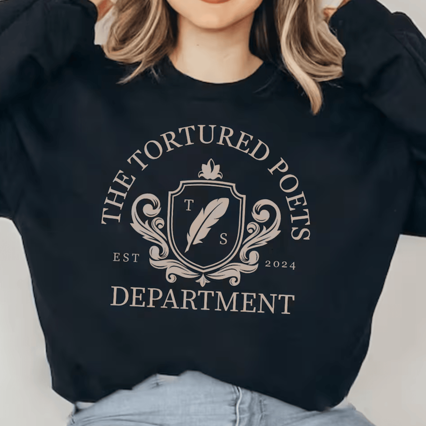 Taylor Swift Tortured Poets Department Est Sweatshirt - Swifties Crewneck - Shoptown Boutique
