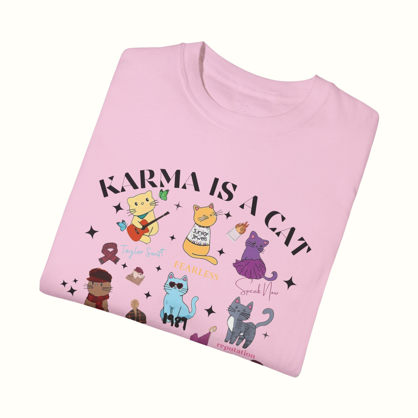 Taylor Swift Karma is a Cat Swiftie Shirt - Shoptown Boutique