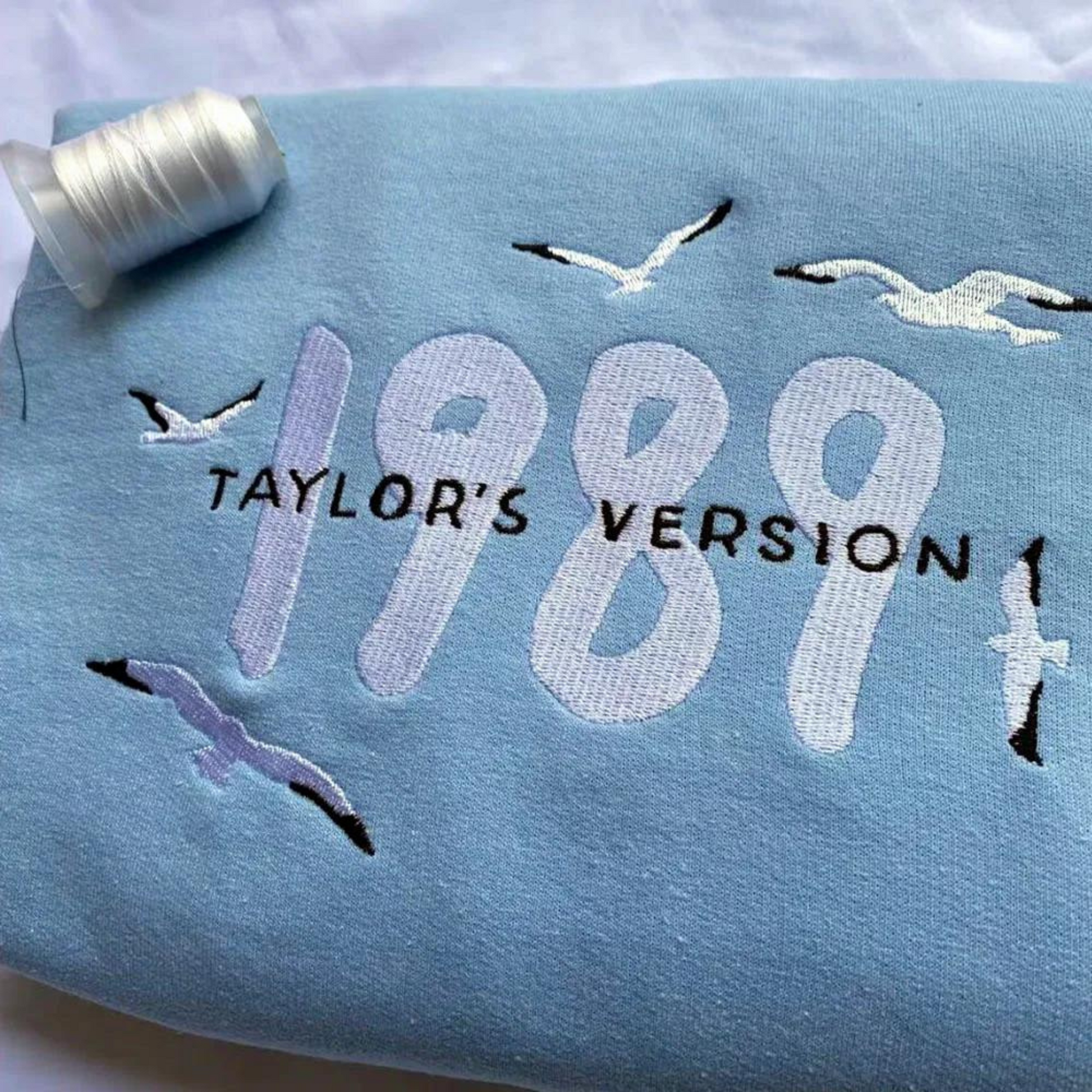 Taylor Swift 1989 Sweatshirt Taylors Version Embroidered Crewneck - Shoptown Boutique