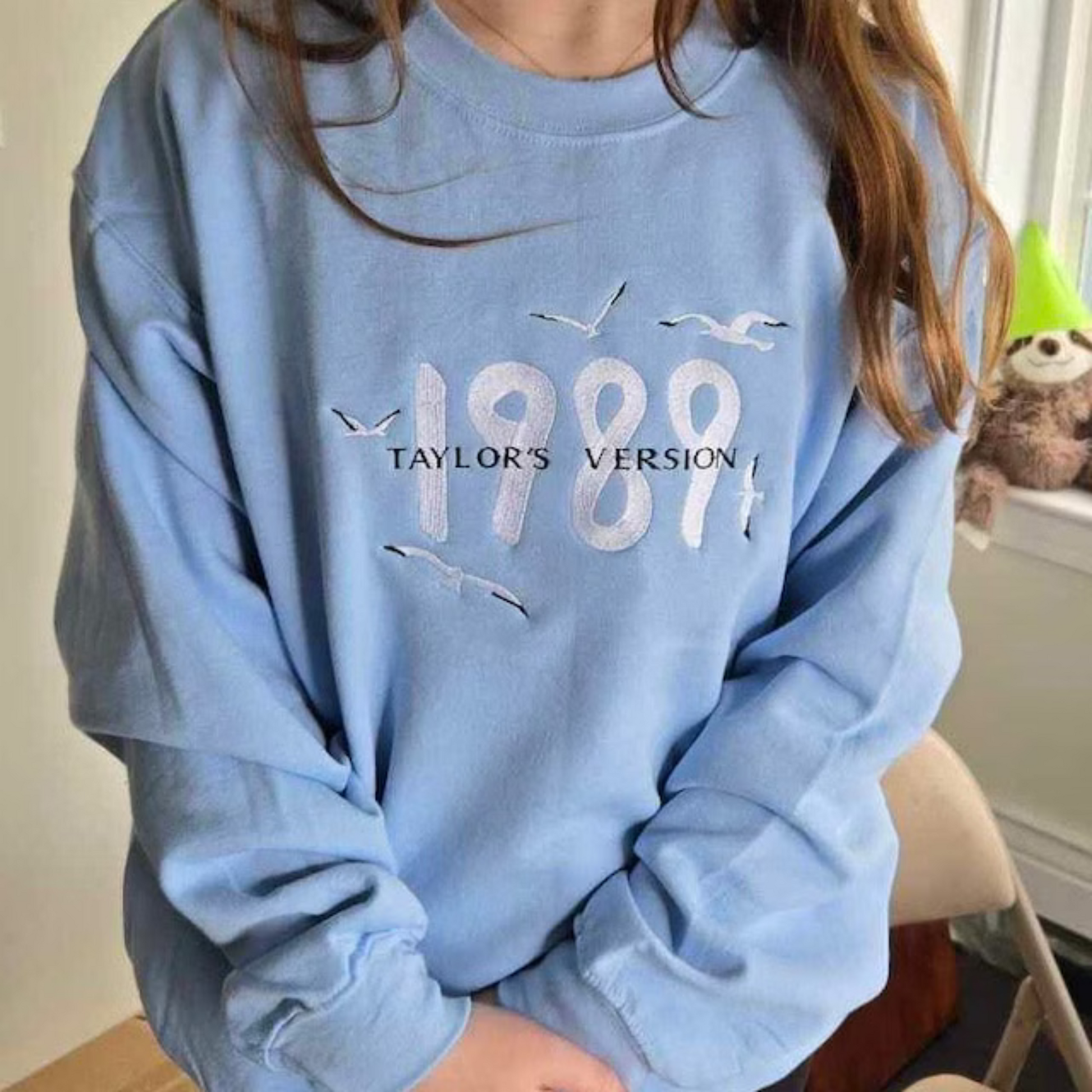 Taylor Swift 1989 Sweatshirt Taylors Version Embroidered Crewneck - Shoptown Boutique