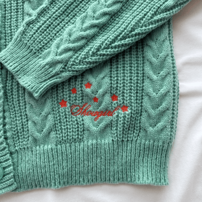 Taylors Version Showgirl Green Cardigan