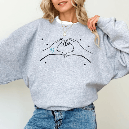 Lucky Number 13 Heart Hands Lover-Inspired Sweatshirt