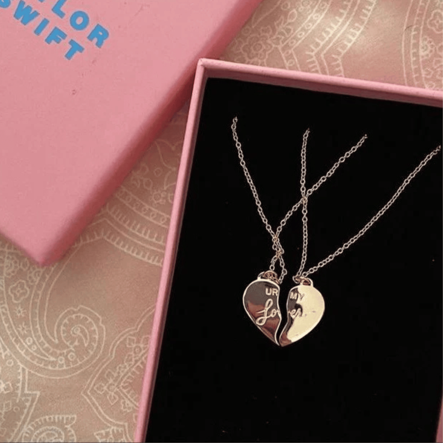 Lover Inspired Ur My Lover Split Heart Necklace