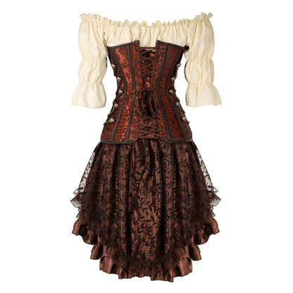 Steampunk Costume & Victorian Dress Set for Women