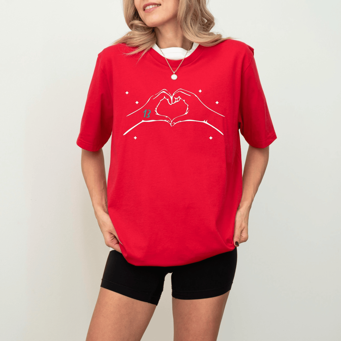 Lucky Number 13 Heart Hands Lover-Inspired Shirt