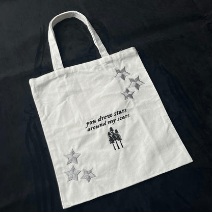 Taylor Swift Tote Bag, Embroidered Taylor White Bag - Shoptown Boutique