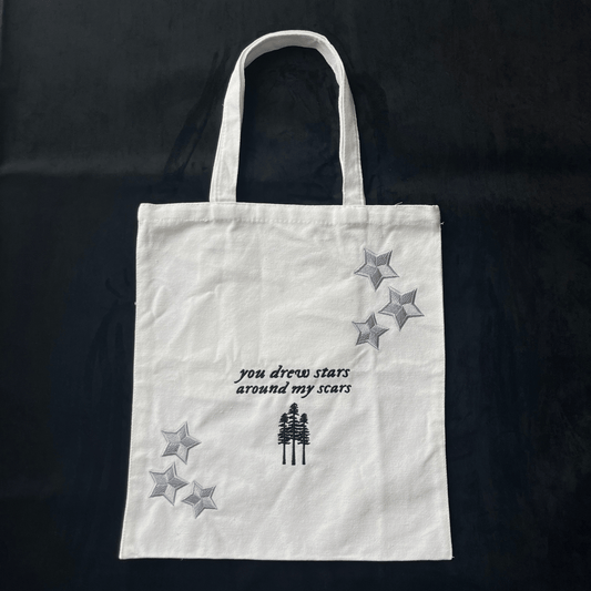 Taylor Swift Tote Bag, Embroidered Taylor White Bag - Shoptown Boutique