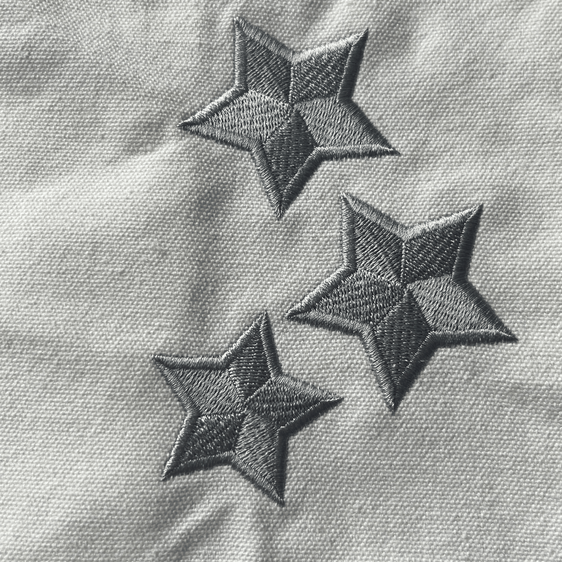 Taylor Swift Tote Bag, Folklore Tote Bag with three embroidered stars on a textured fabric background - Shoptown Boutique