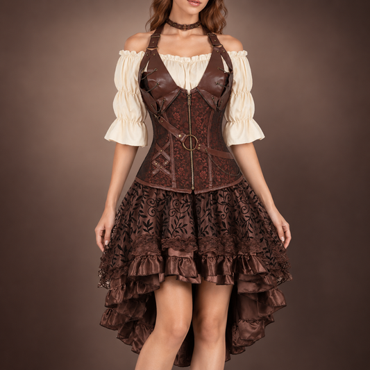 Women's Steampunk Corset Costume | Victorian Pirate Outfit