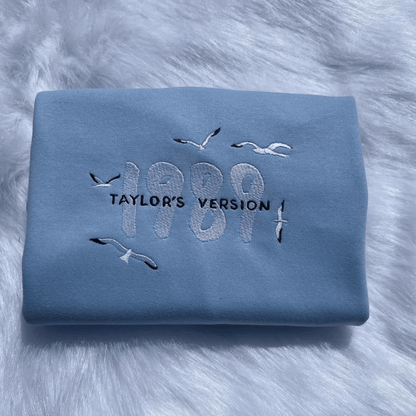 Taylor Swift 1989 Sweatshirt Taylors Version Embroidered Crewneck - Shoptown Boutique