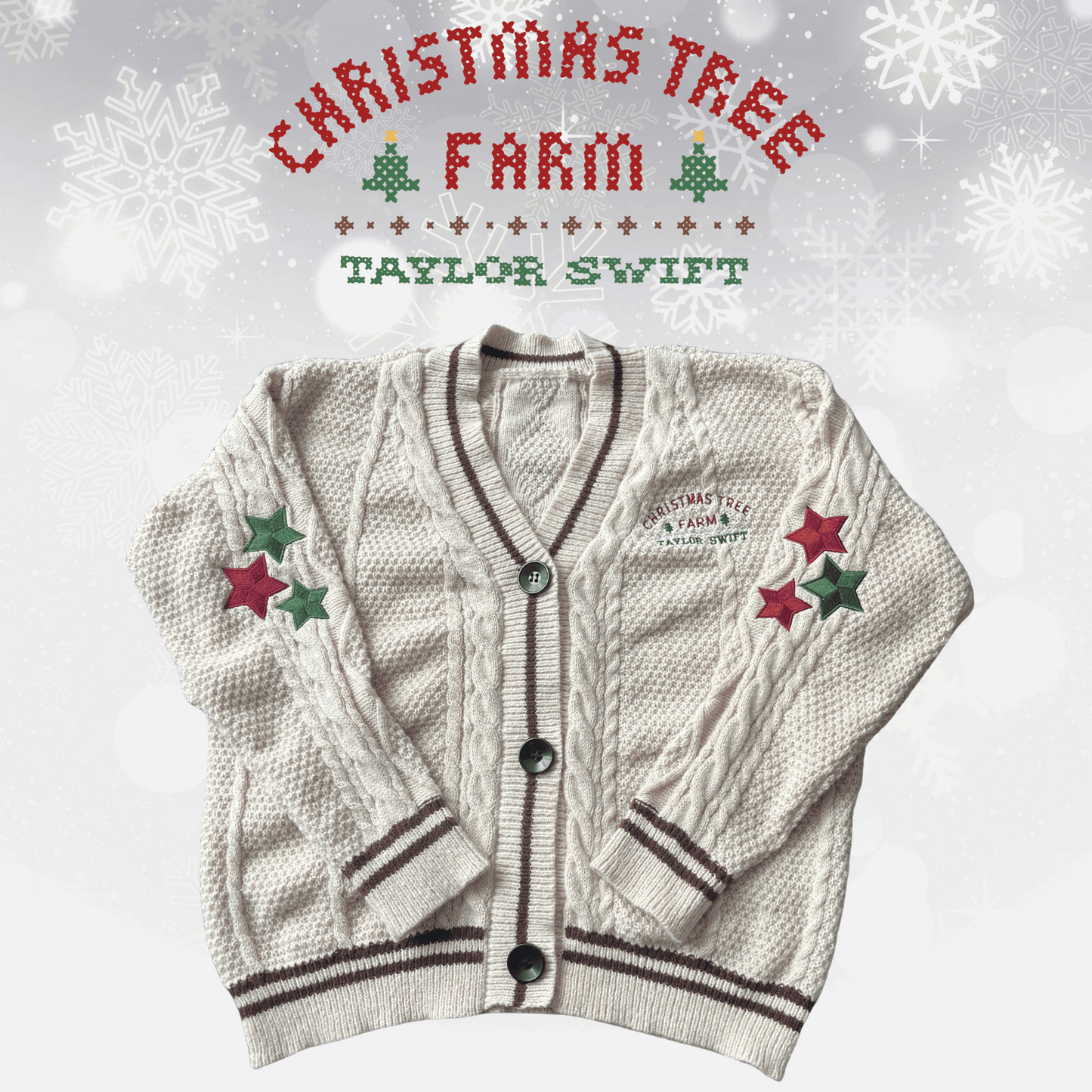 Taylor Swift Christmas Tree Farm Cardigan – Shoptown Boutique Taylor Swift Christmas Tree Farm Cardigan – Shoptown Boutique