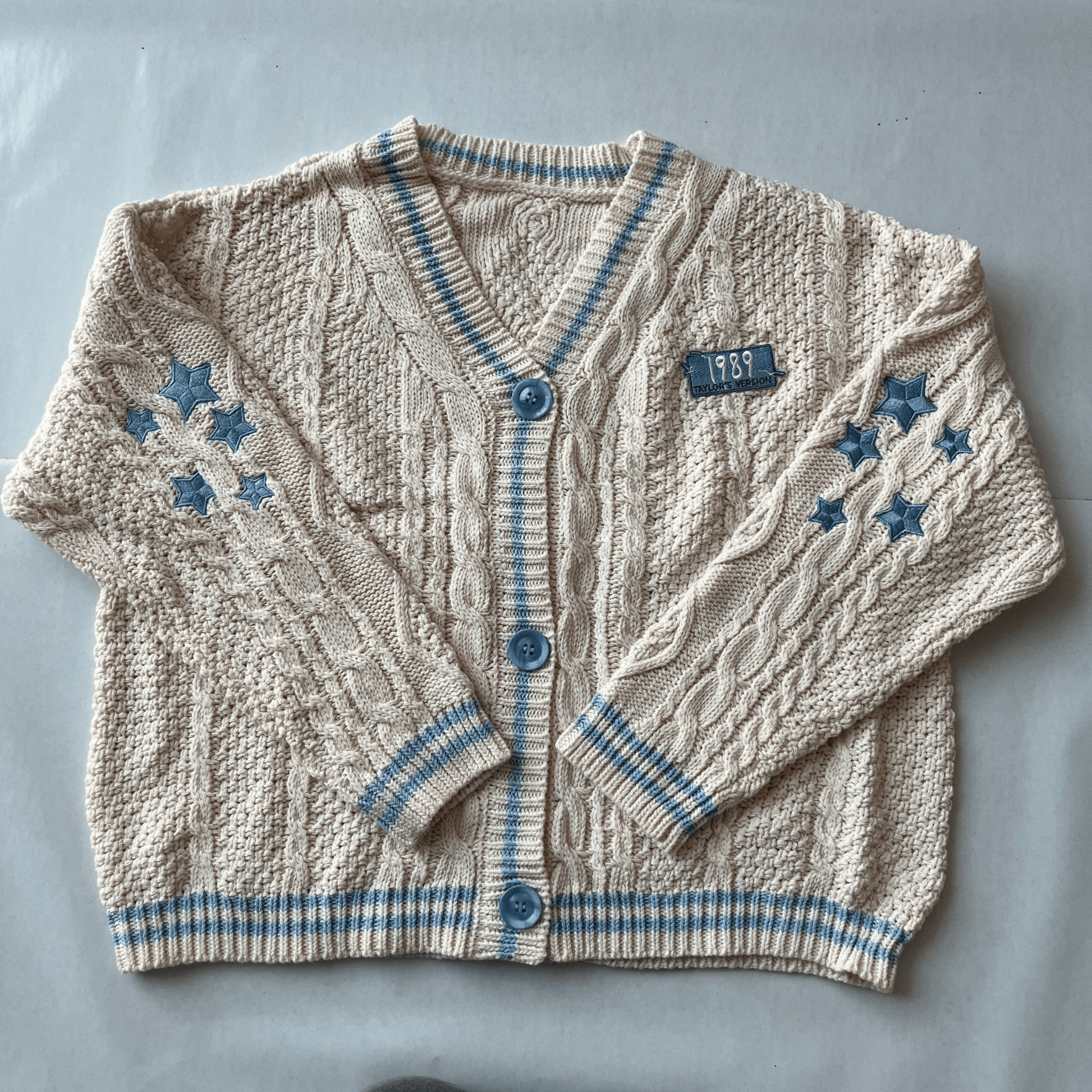 Taylor Swift 1989 Taylors Version Cardigan, Beige Cardigan Sweater - Shoptown Boutique