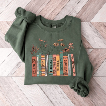 Taylor Swift Taylors Version Albums as Books Sweatshirt - Shoptown Boutique