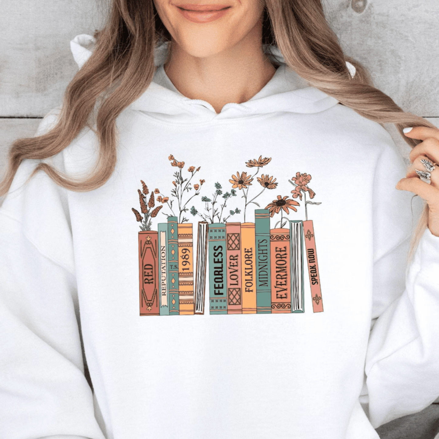 Taylor Swift Taylors Version Albums as Books Sweatshirt - Shoptown Boutique