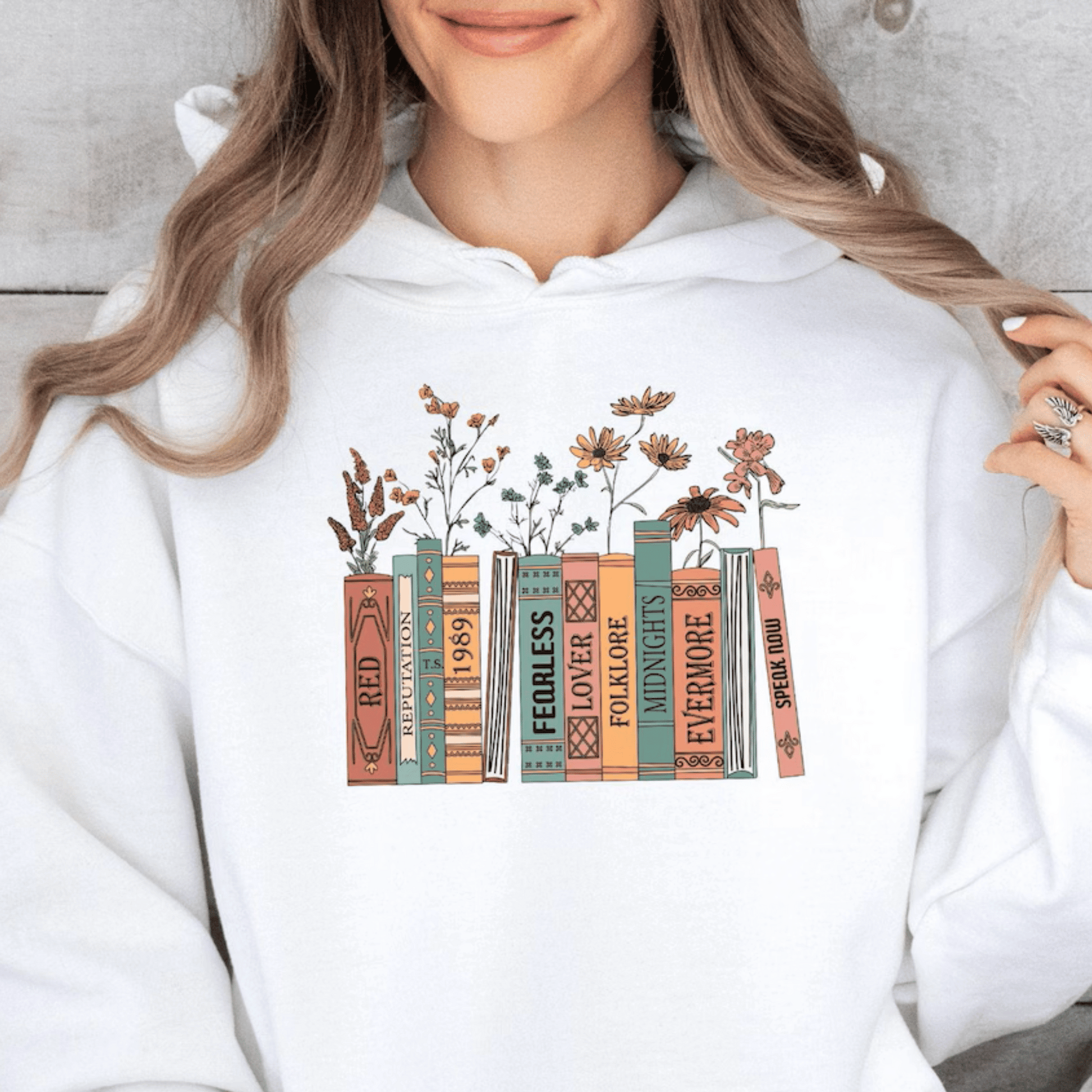 Taylor Swift Taylors Version Albums as Books Sweatshirt - Shoptown Boutique