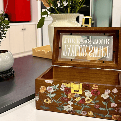 Taylor Swift Storage box with floral Eras Piano design placed on a surface  - Shoptown Boutique