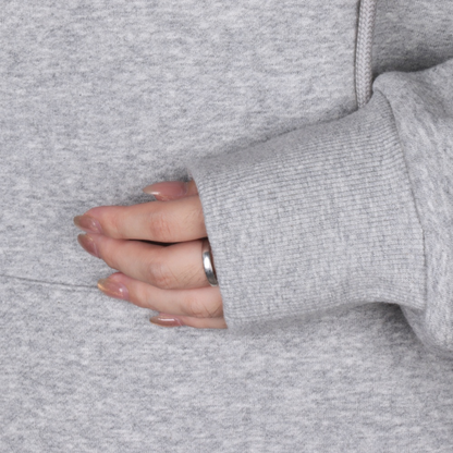 Folklore Hoodie Taylors Version - Gray eras knit hoodie folded showing embroidery
