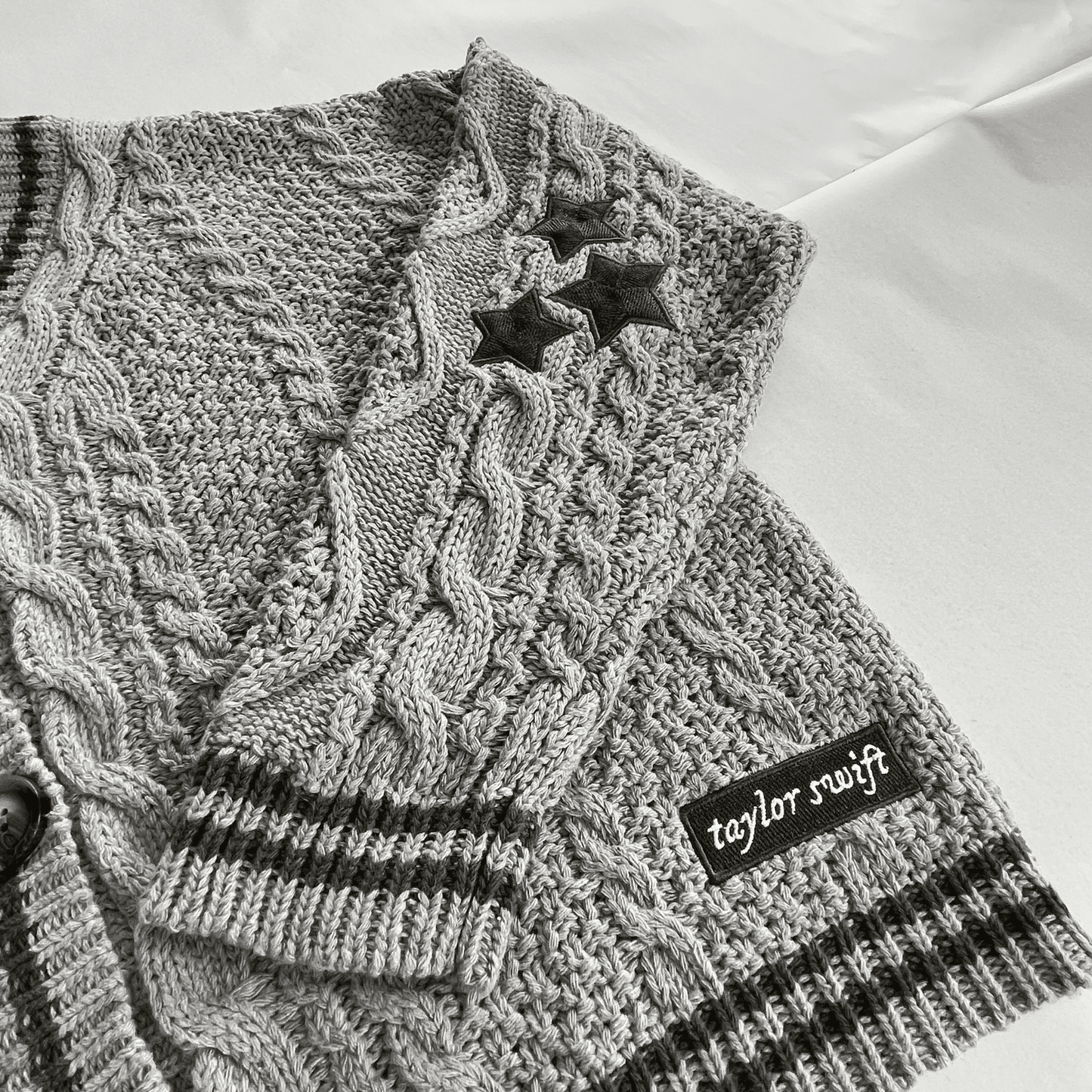 Taylor Swift Folklore Gray Cardigan - Taylors Version Oversized Sweater - Shoptown Boutique