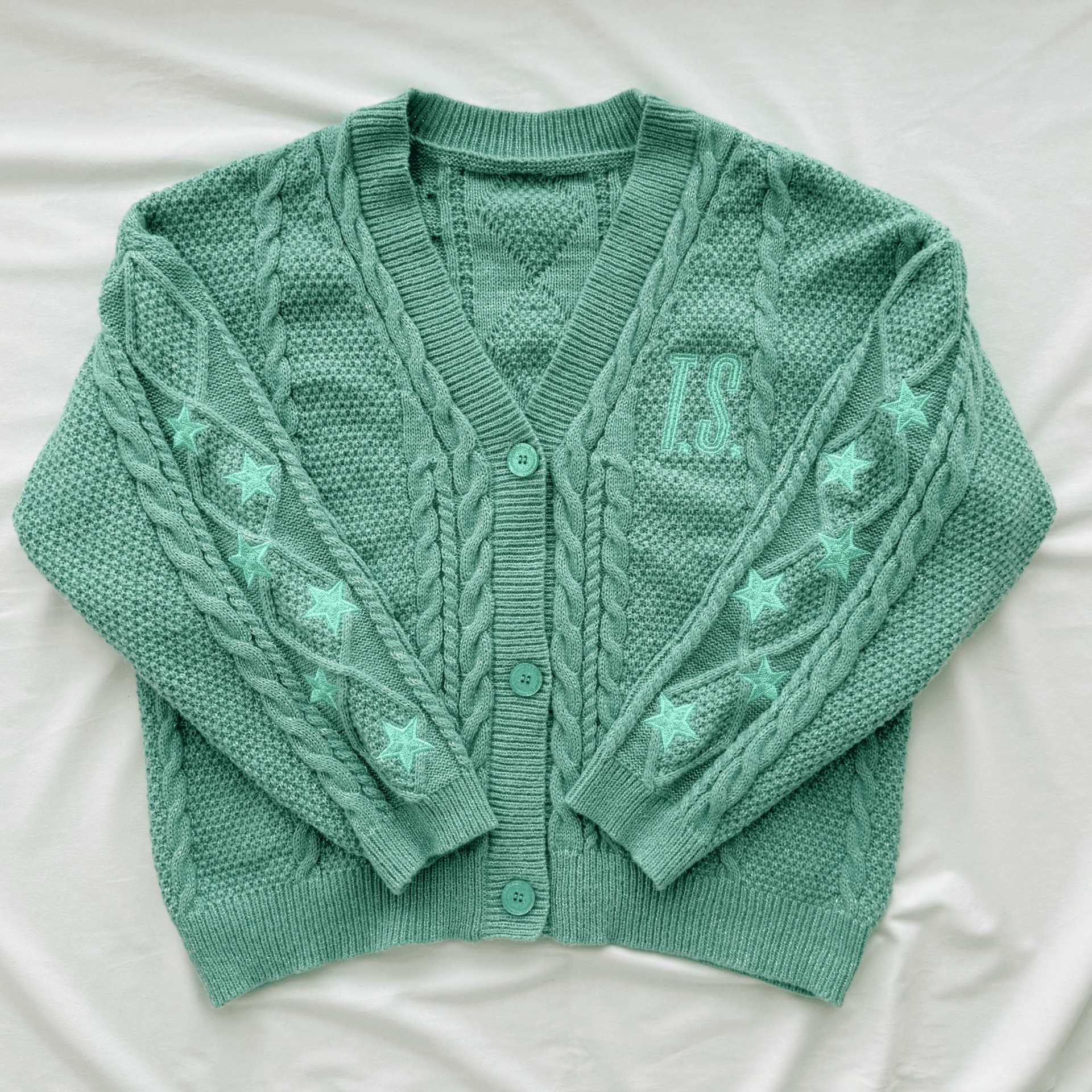 Taylor Swift The Life of a Showgirl Green Cardigan – Shoptown Boutique