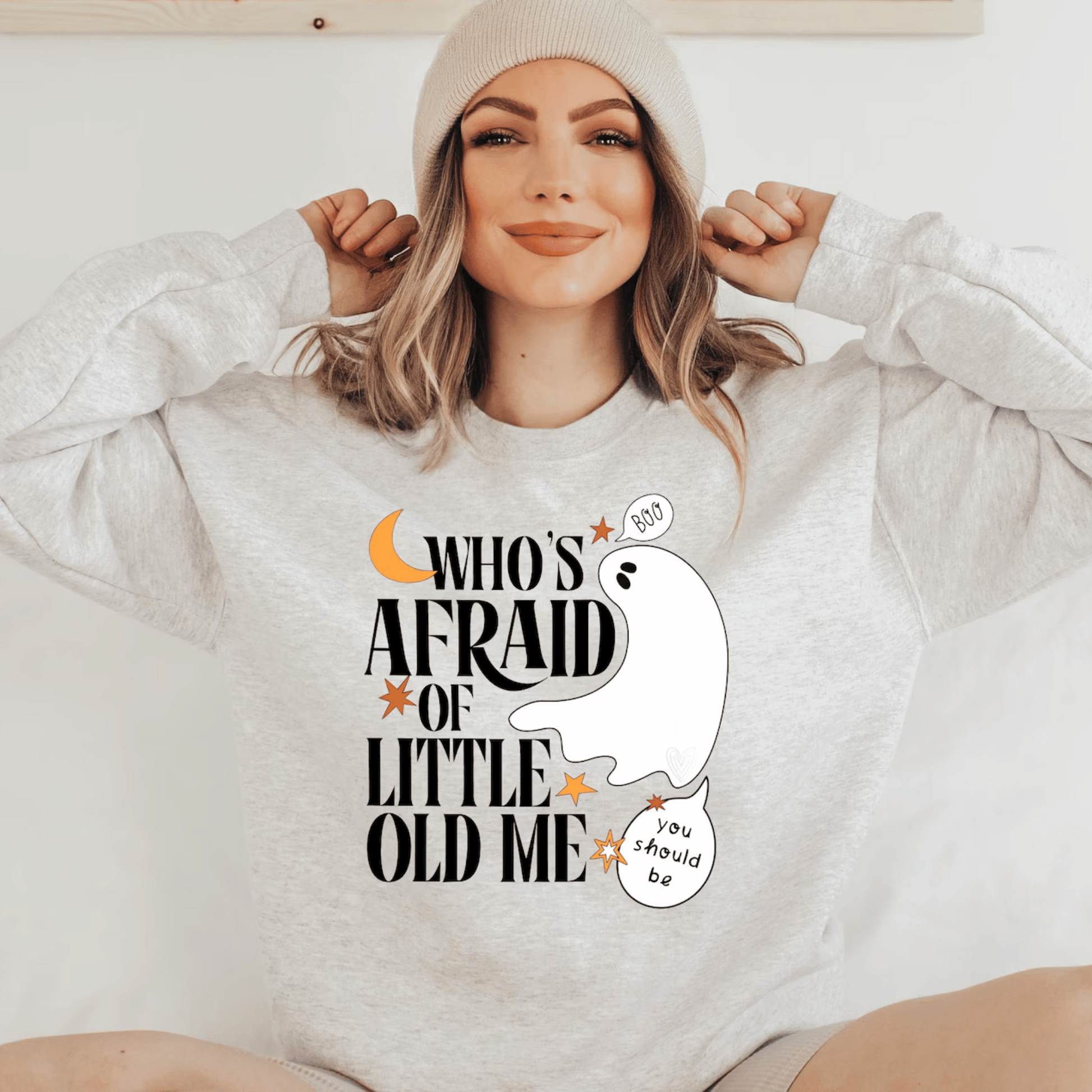 Taylor Swift Who's Afraid of Little Old Me Sweatshirt - Halloween Ghost Sweatshirt - Shoptown Boutique