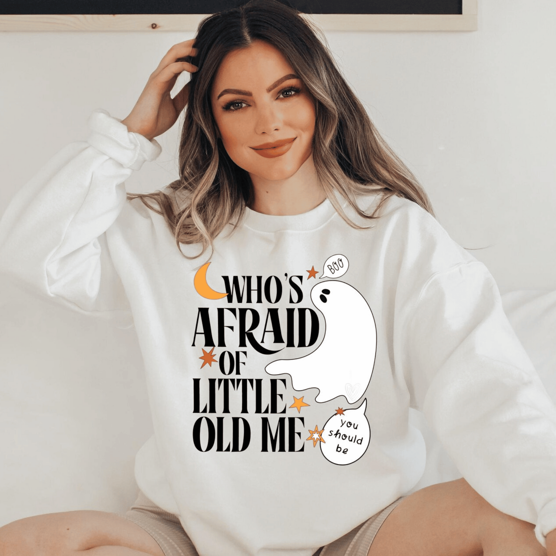 Taylor Swift Who's Afraid of Little Old Me Sweatshirt - Halloween Ghost Sweatshirt - Shoptown Boutique